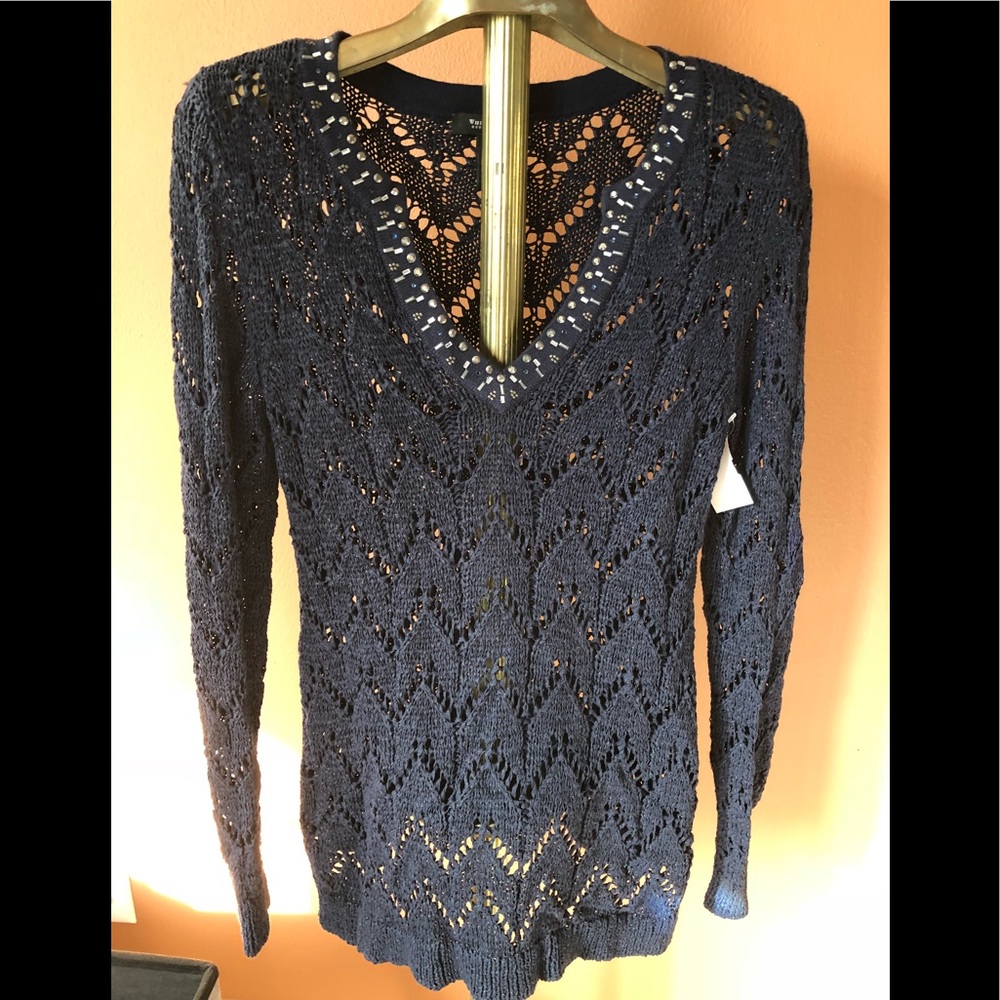 Navy sweater top